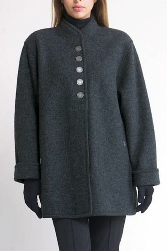 Geiger 65510 Classic Boiled Wool Jacket in Charcoal 50 - AlpenStyle Classic European Clothing