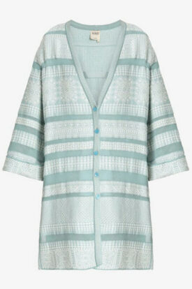 ivko ladies spring long geometric jacket 191601 086 aqua product