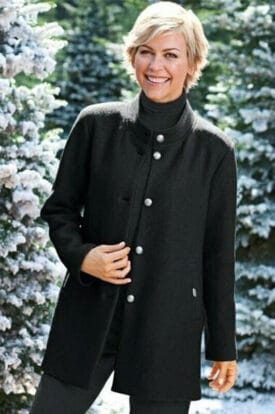 boiled wool car coat