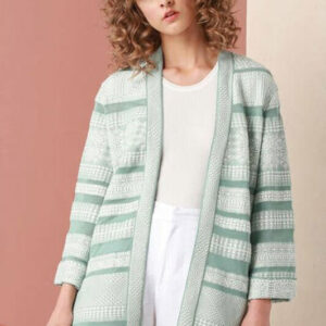 ivko 191601 perica long jacket in aqua 086