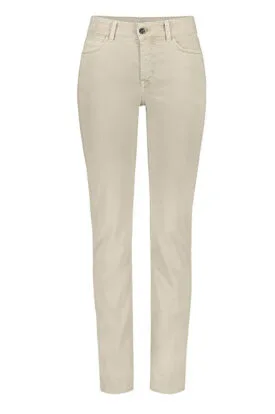 mac dream cotton straight leg pants in ivory