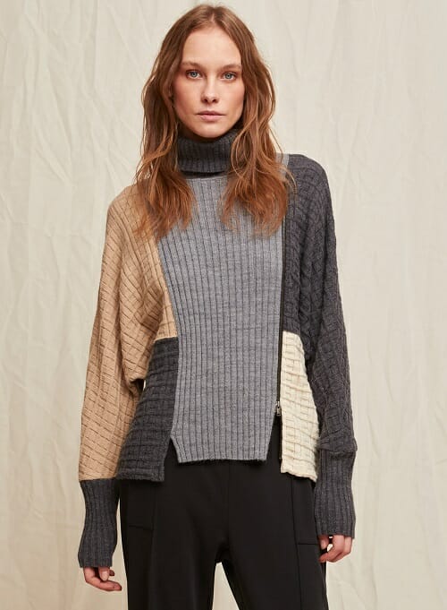 AMS Pure 1817 Cork Sweater in Grey - AlpenStyle Classic European Clothing