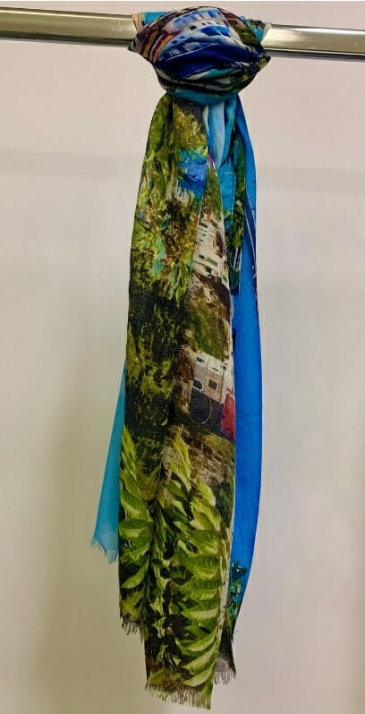 Amalfi scarf Multi OS tied