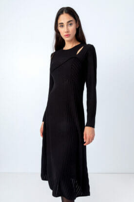 Asymmetric Dress, Geometric Pattern - Dresses - Ivko Woman