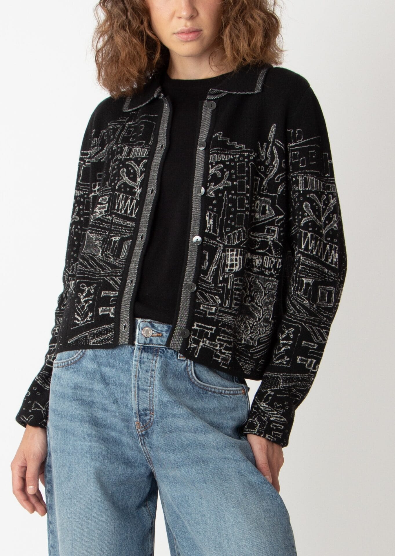 IVKO 242610 FAVELA Jacquard Jacket in BL or BK - AlpenStyle  