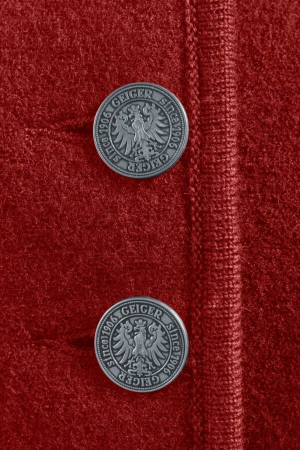 GEIGER 65510 button detail PurPur Brick Red 521 GEIGER 65510 button detail PurPur Brick Red 521