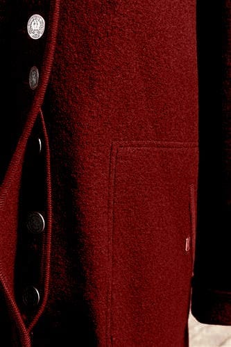 Geiger 65510 button placket PurPur Brick Red 521 Geiger 65510 button placket PurPur Brick Red 521